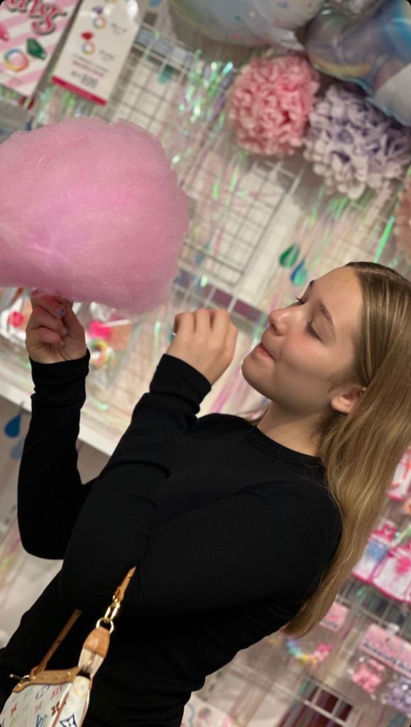 Harper Beckham eating candy floss in Japan