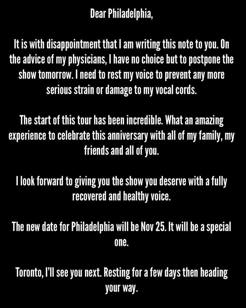 Lauryn Hill shares a statement about a canceled Philadelphia tour stop on Instagram