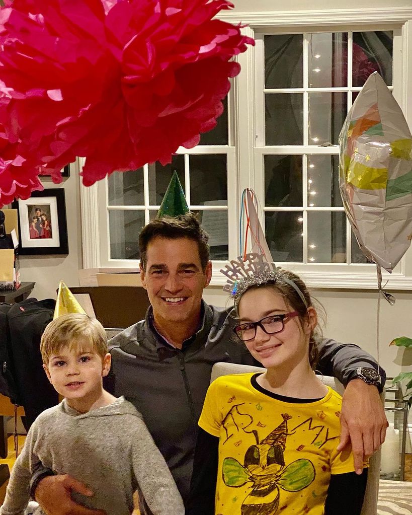 Rob Marciano poses for a photograph with son Mason and daughter Madelynn on the latter's birthday, shared on Instagram