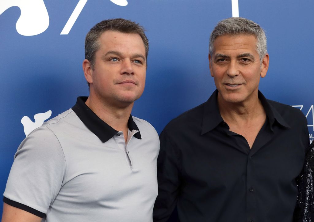 George Clooney told his pal Matt Damon about the twins back when they were filming Surbicon