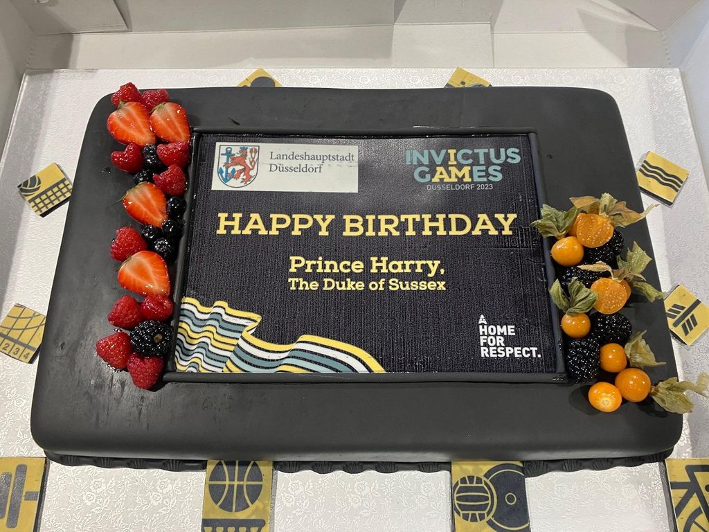 Prince Harry's birthday cake from the Mayor of Dusseldorf
