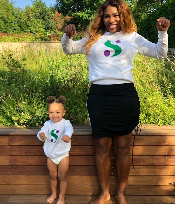 serena williams with daughter outside