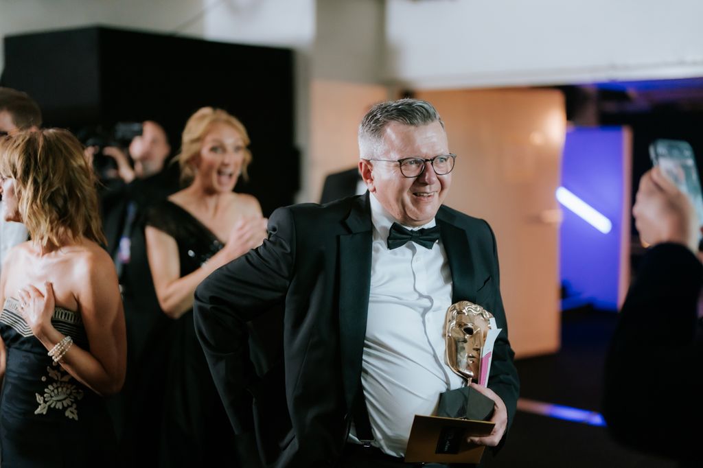 Richard Frediani attending the BAFTAs in 2025