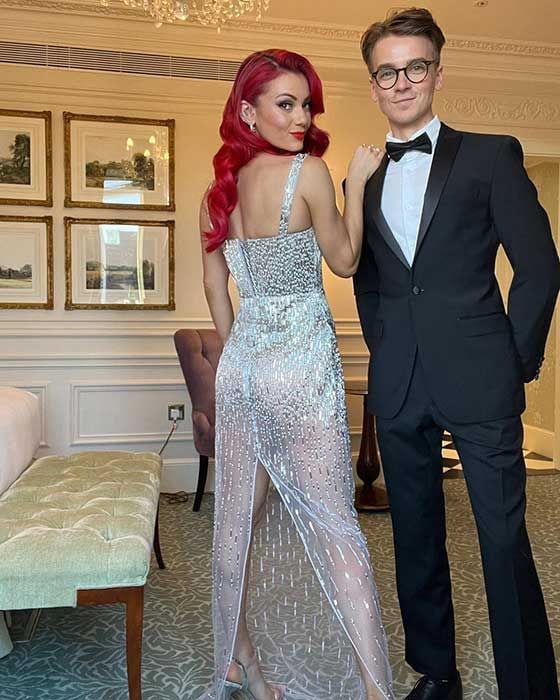 Dianne and Joe posing in their outfits 
