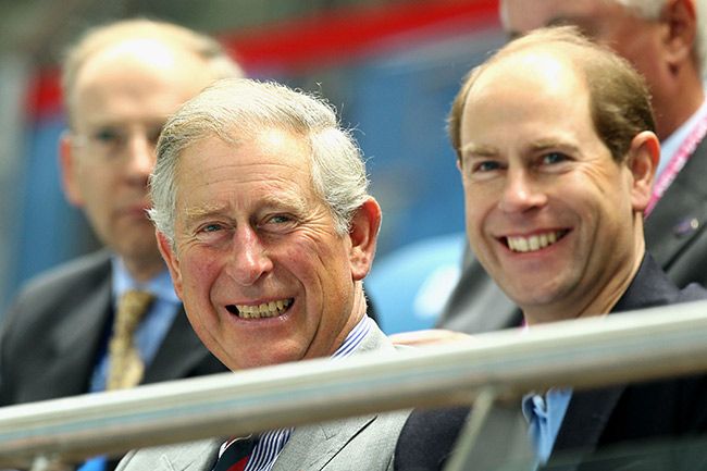 King Charles and Prince Edward pictured smiling