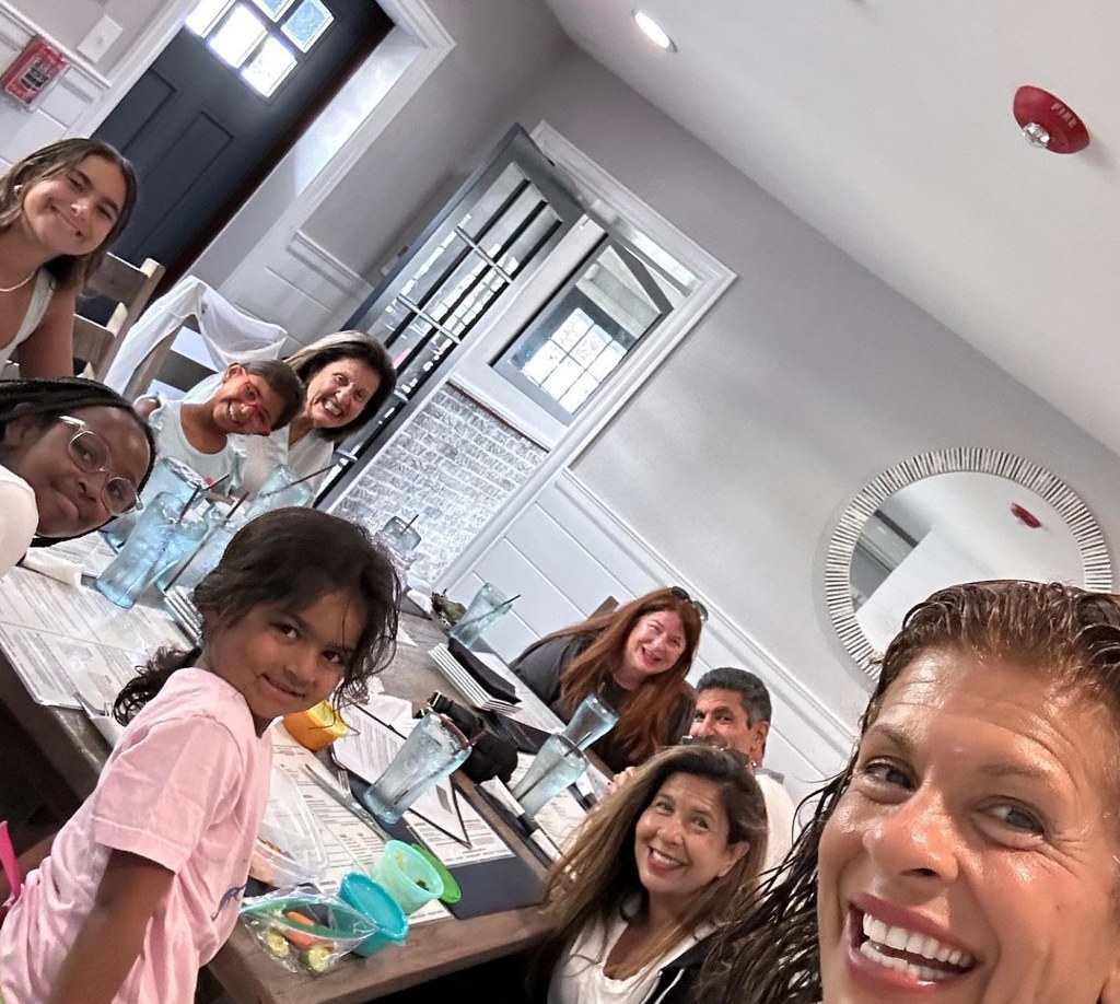 Photo shared by Hoda Kotb on Instagram August 7 of a pre-birthday dinner with her family, including her daughters Haley and Hope plus her mom Sameha "Sami" Kotb, which she revealed co-star Jenna Bush Hager had taken care of.
