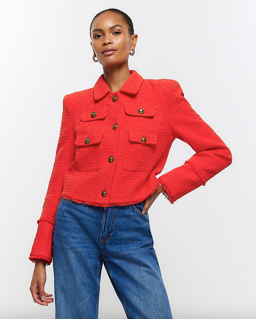 River Island red blazer