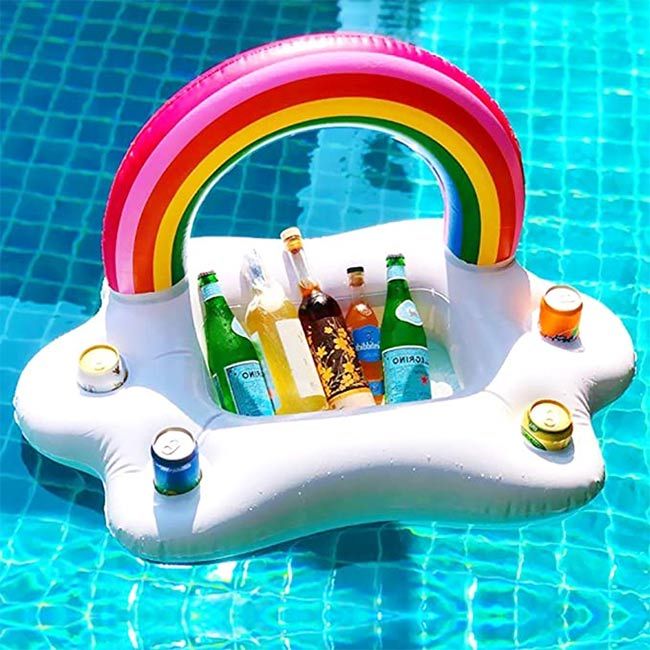 rainbow drinks float
