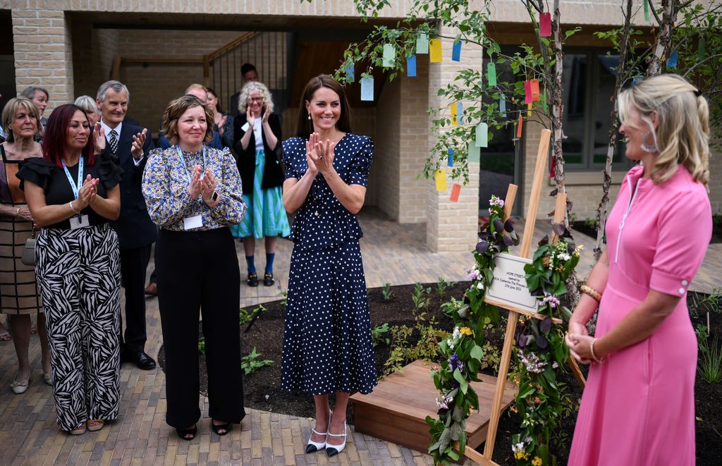 Kate Middleton claps after opening Hope Street, Southampton