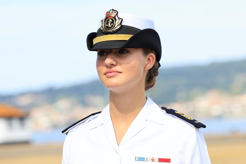 Princess Leonor in white military attire