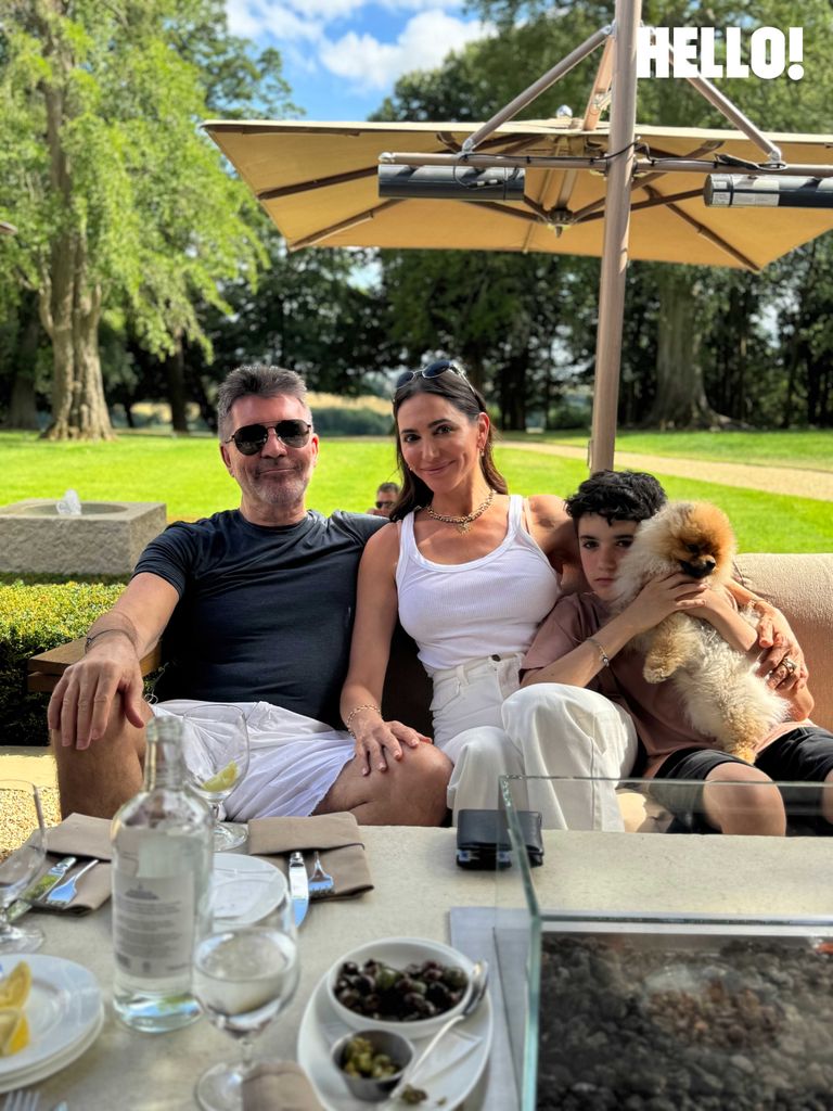 Simon and Lauren Cowell sitting down