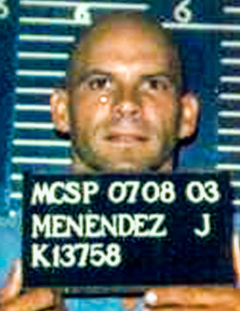 Lyle Menendez in a mug shot at the Mule Creek State Prison, 8th July 2003