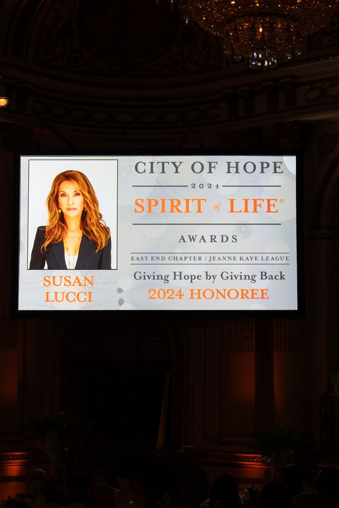 Susan recebeu o Prêmio Espírito de Vida da Cidade da Esperança 