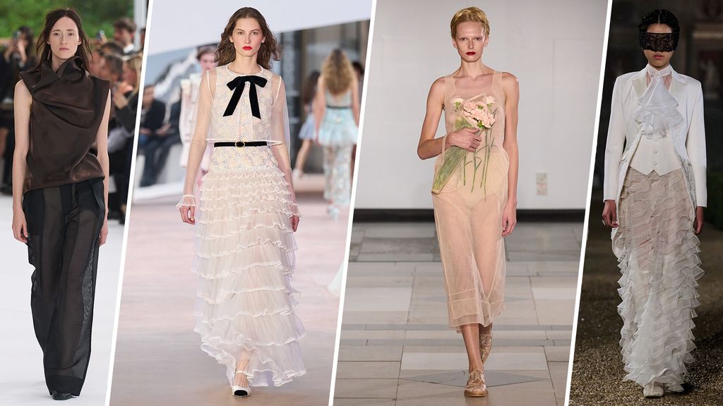 [L-R Issy Miyake, Chanel, Simone Rocha, Dior]