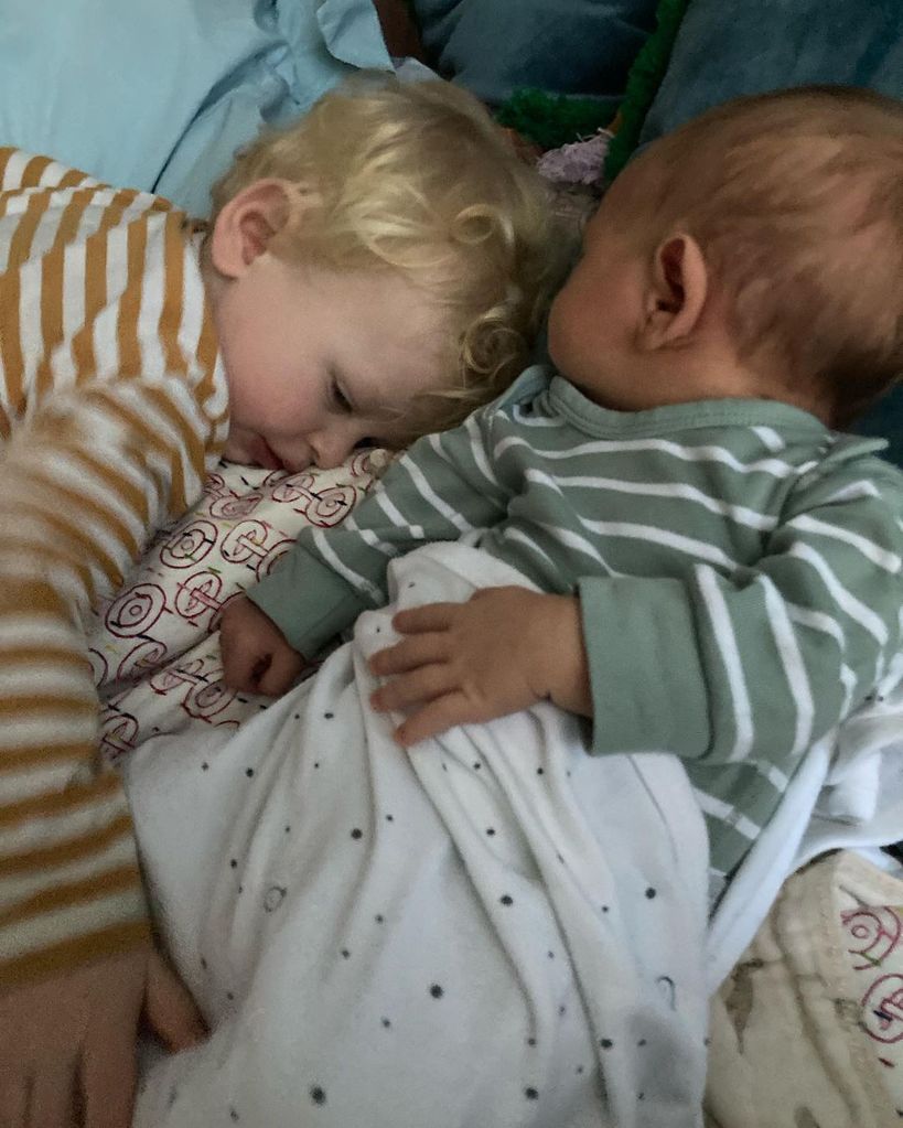 Sara Pascoe shared this sweet photo soon after her son Albie was born