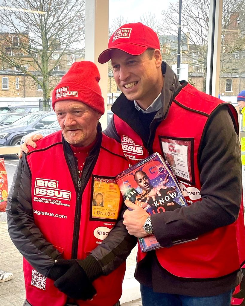 William with Big Issue seller Dave Martin