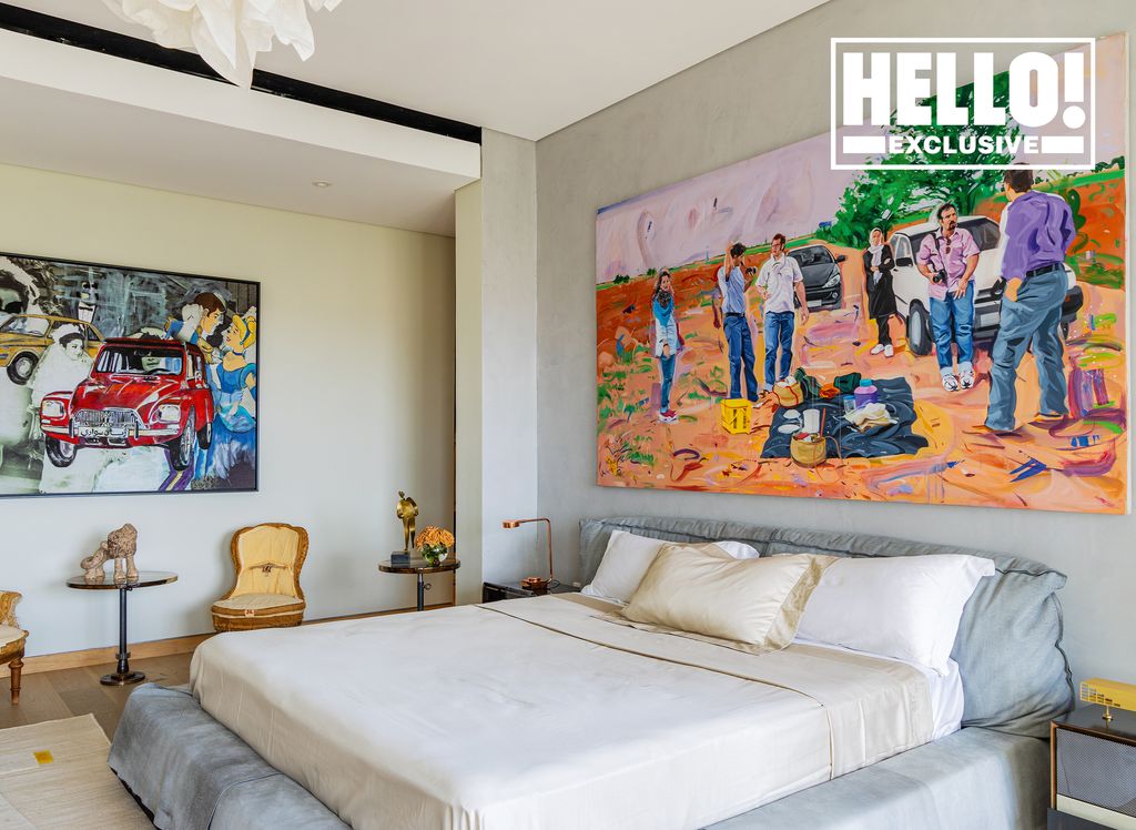 Mana Jalalian's spare bedroom at art-filled Dubai apartment 