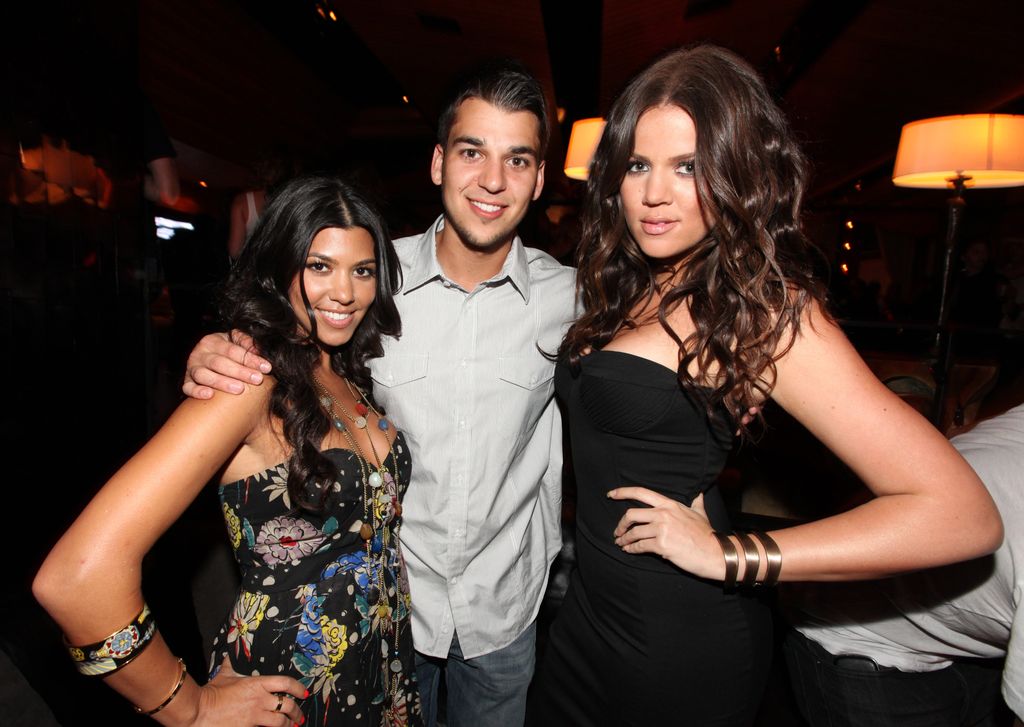 Kourtney Kardashian, Robert Kardashian and Khloe Kardashian