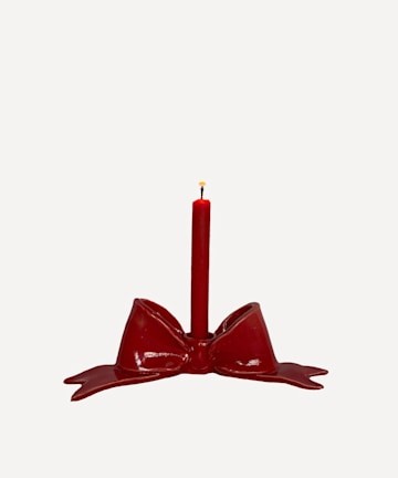 Red Bow Candlestick 