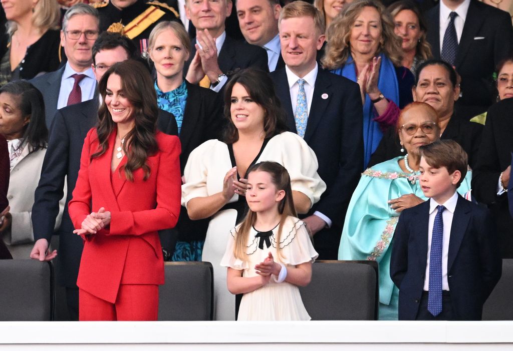 Princess Kate, Princess Charlotte and Prince George were seated in the royal box