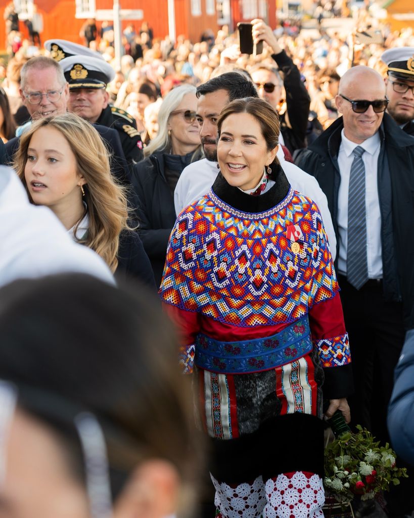 Princess Josephine and Queen Mary in Nuuk, Greenland