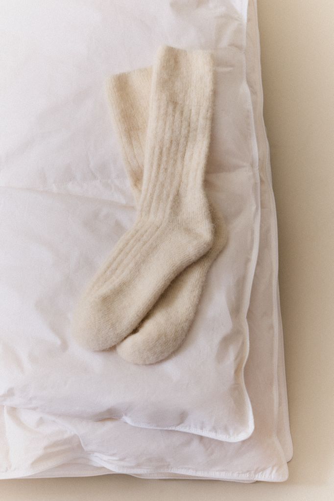 Ultra Soft Alpaca Ribbed Bed Socks
