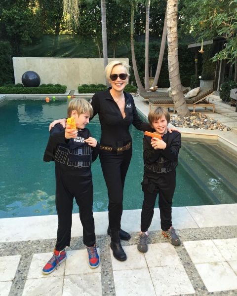 sharon stone with two of her sons