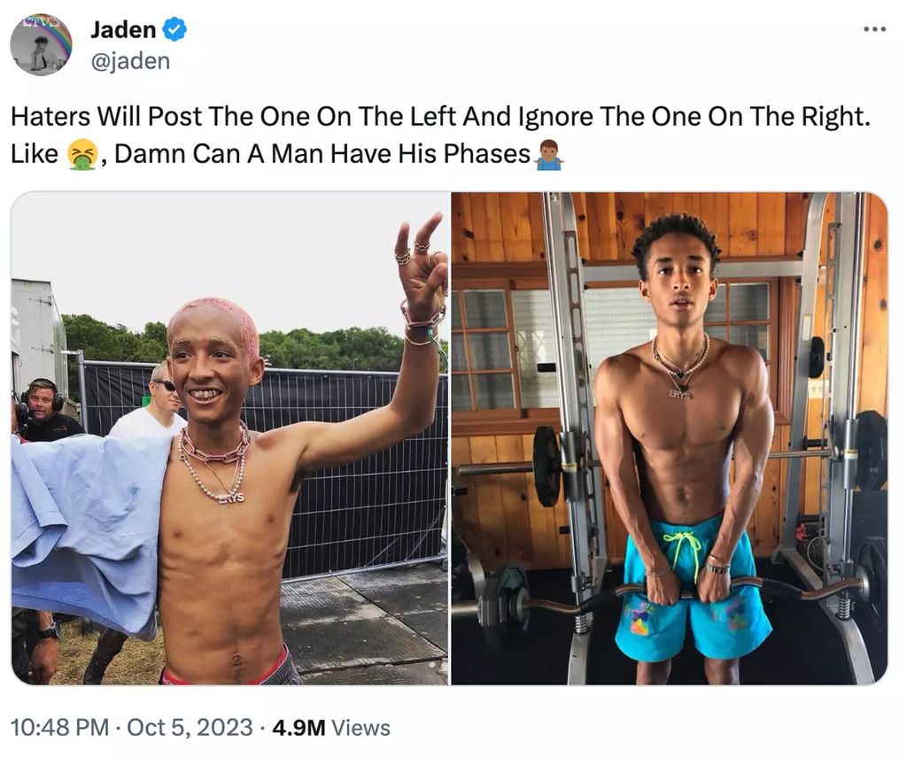 jaden smith before after body transformation