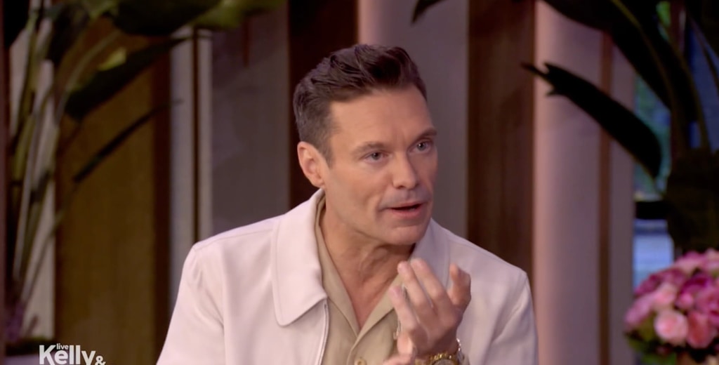 Ryan Seacrest on LIVE in beige suit