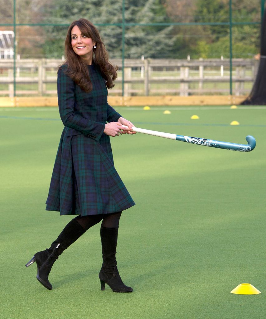 Kate wore the same coat while visiting St Andrew's School on St Andrew's Day in 2012