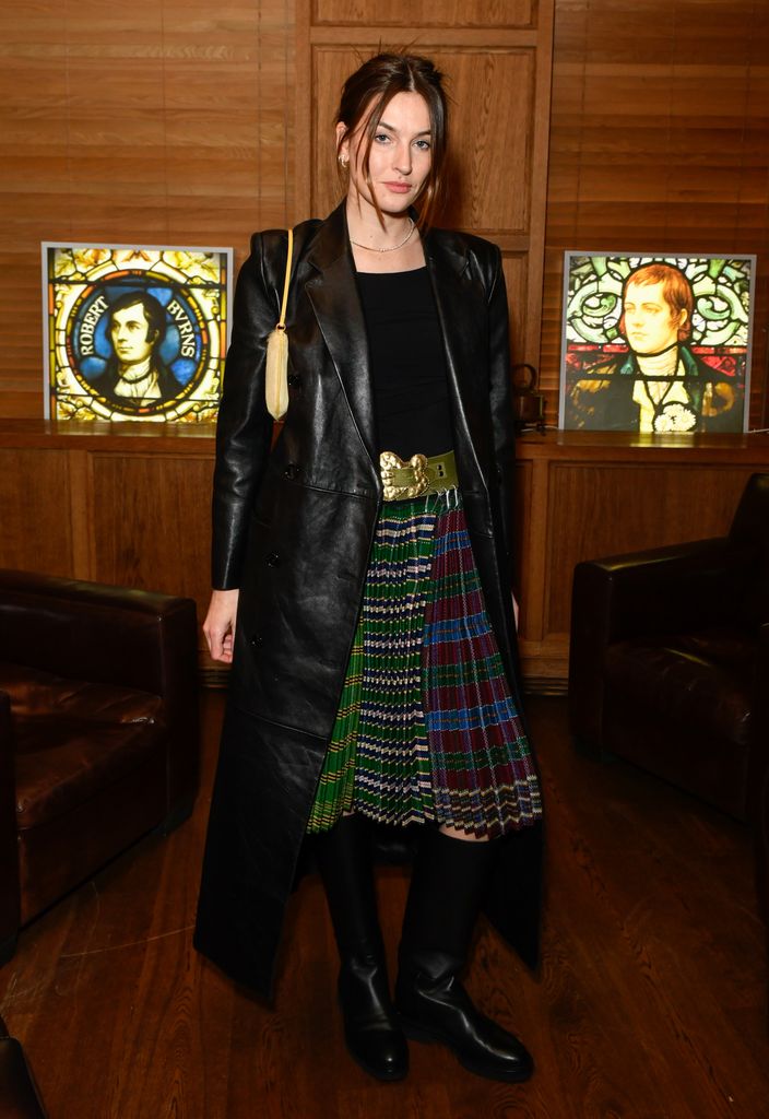 Camille Charriere celebrating Burns Night at Christopher Kane's party in 2023