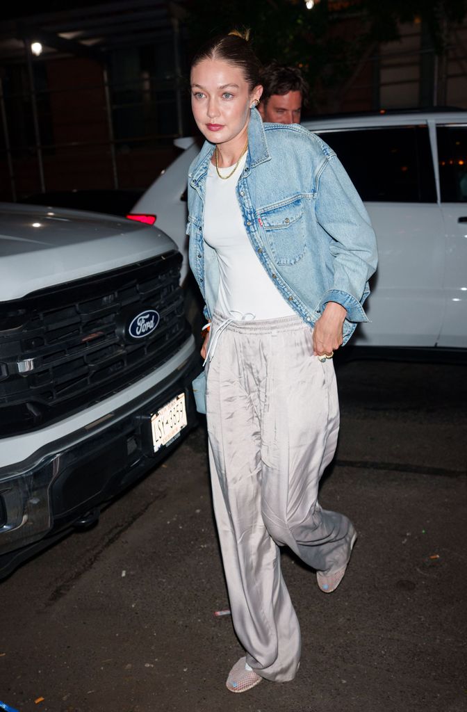 Gigi Hadid in denim jacket