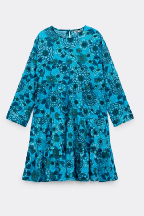 blue zara dress