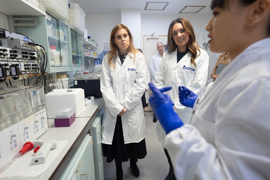 Beatrice visited the lab with TV presenter, meteorologist and Borne ambassador, Laura Tobin