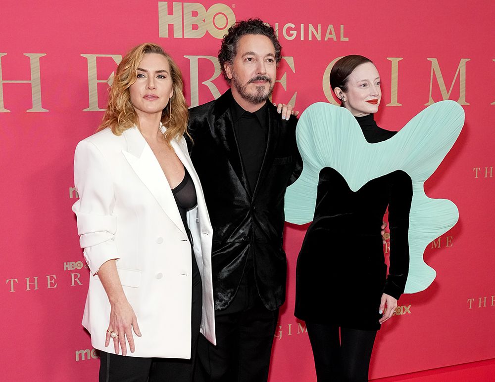 Kate Winslet with The Regime director Guillaume Gallienne and co-star Andrea Riseborough