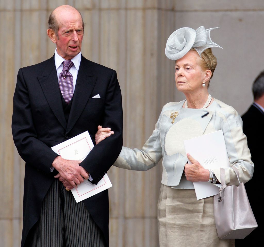 The Duke of Kent with the Duchess of Kent on his arm