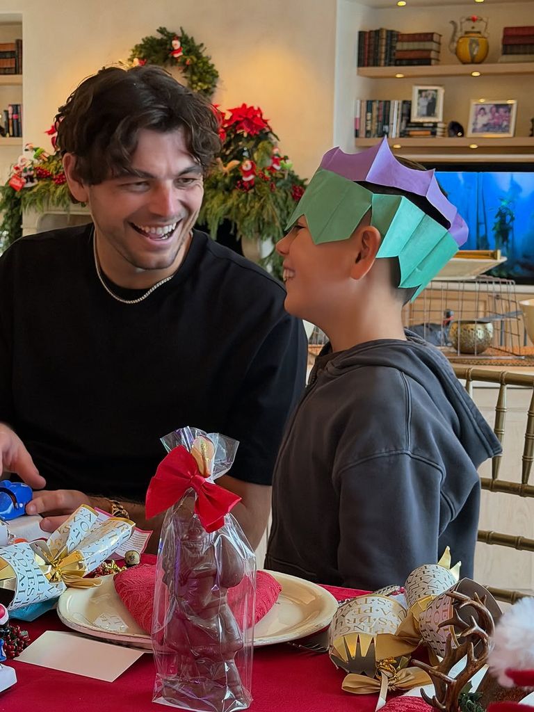 Taylor Fritz and his son on Christmas