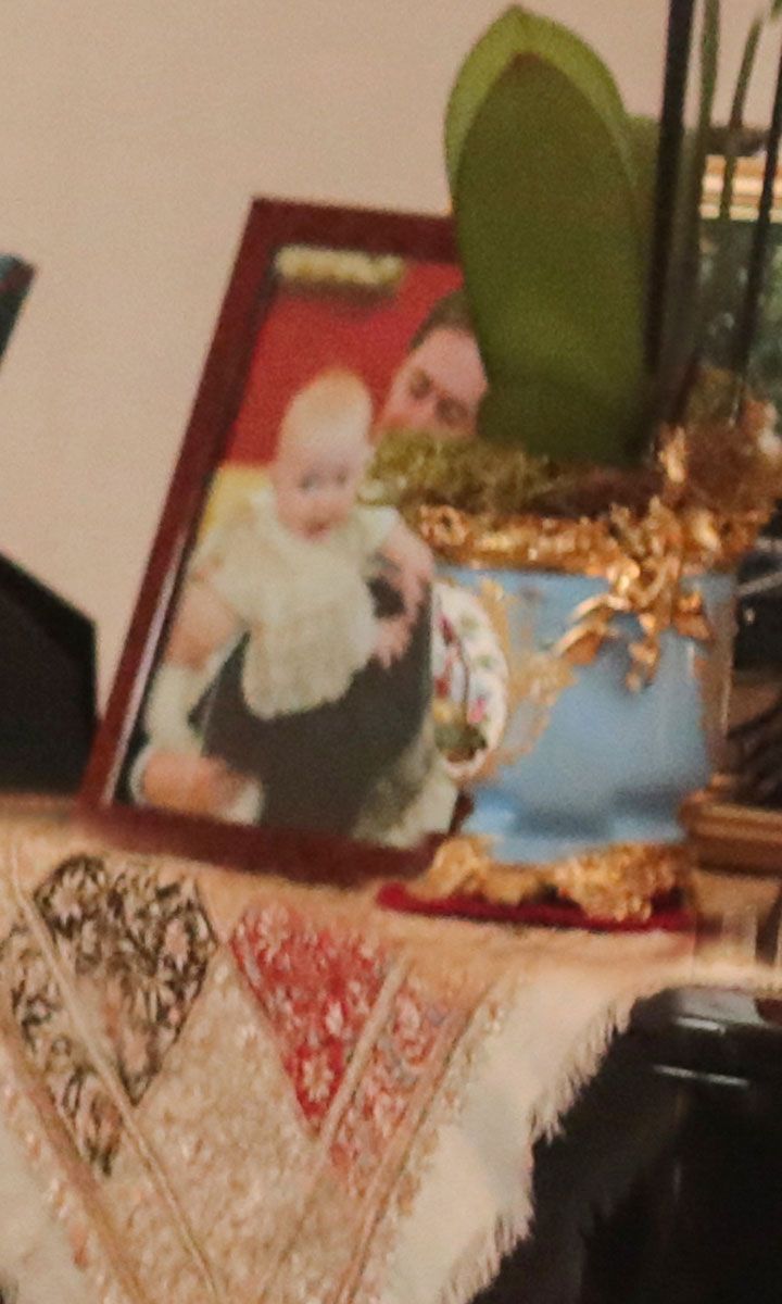 A previously unseen image of Edoardo and Sienna could be seen in the new portrait of the late Queen
