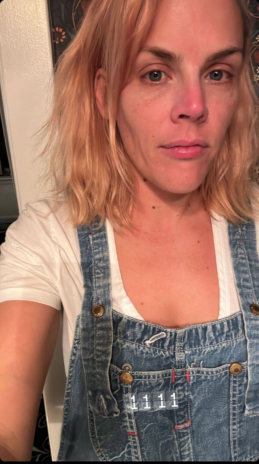 Selfie of Busy Philipps crying