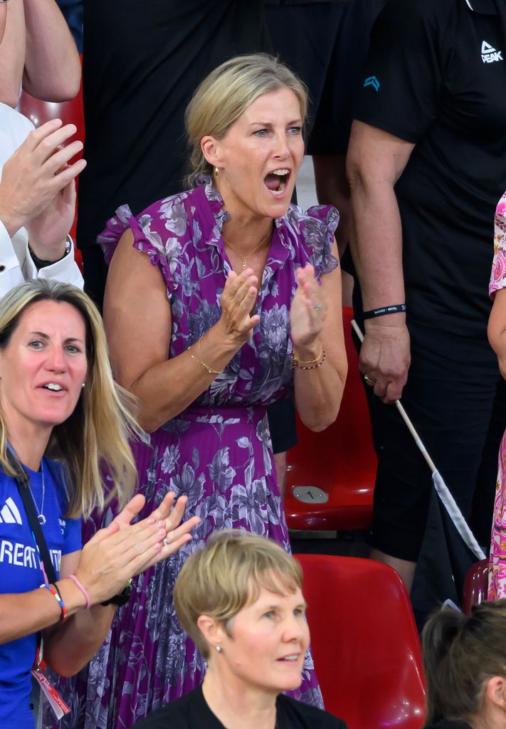 Sophie, Duchess of Edinburgh celebrating at the olympics