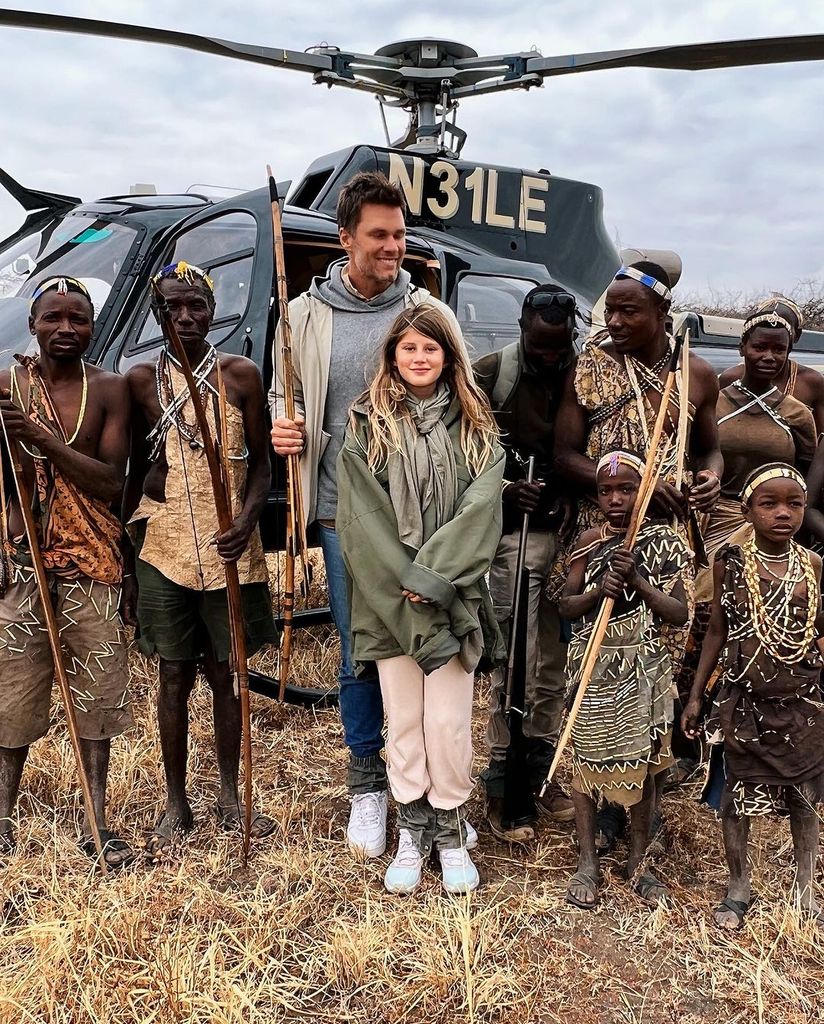 Tom enjoys an African holiday with his kids