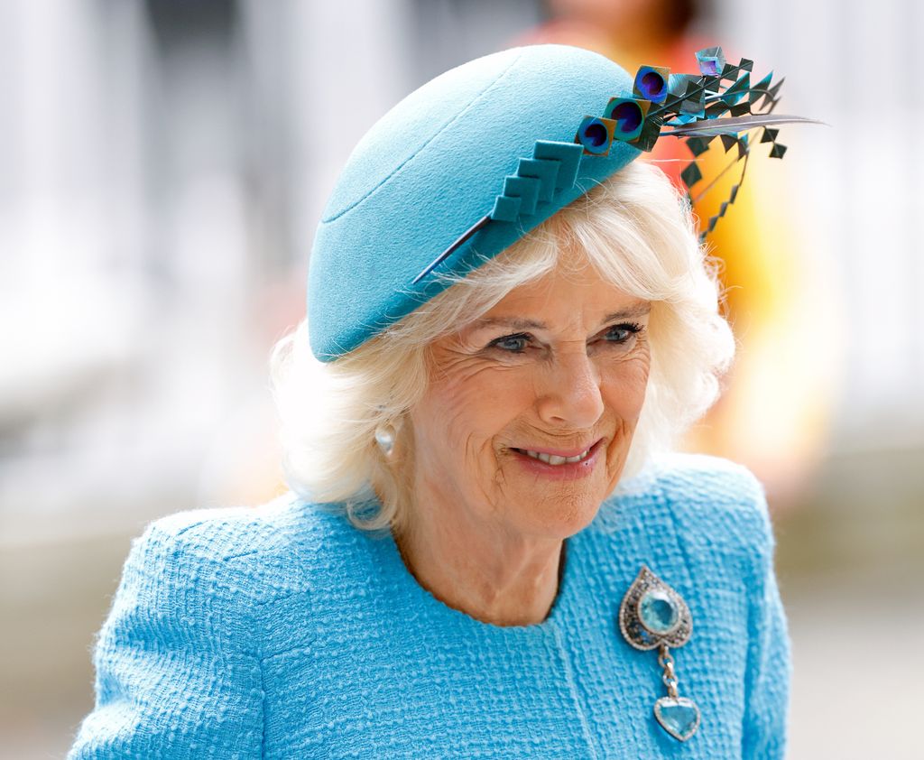  Queen Camilla attends the 2024 Commonwealth Day Service at Westminster Abbey on March 11, 2024 in London, England. 