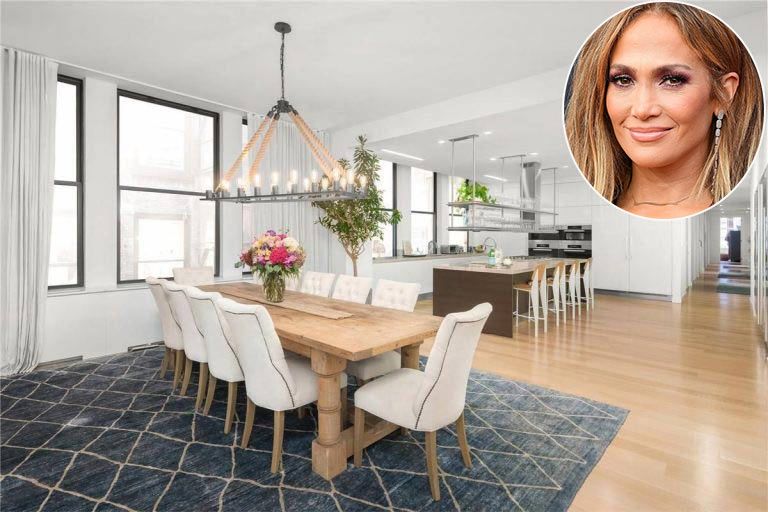 6 Jennifer Lopez New York penthouse dining room