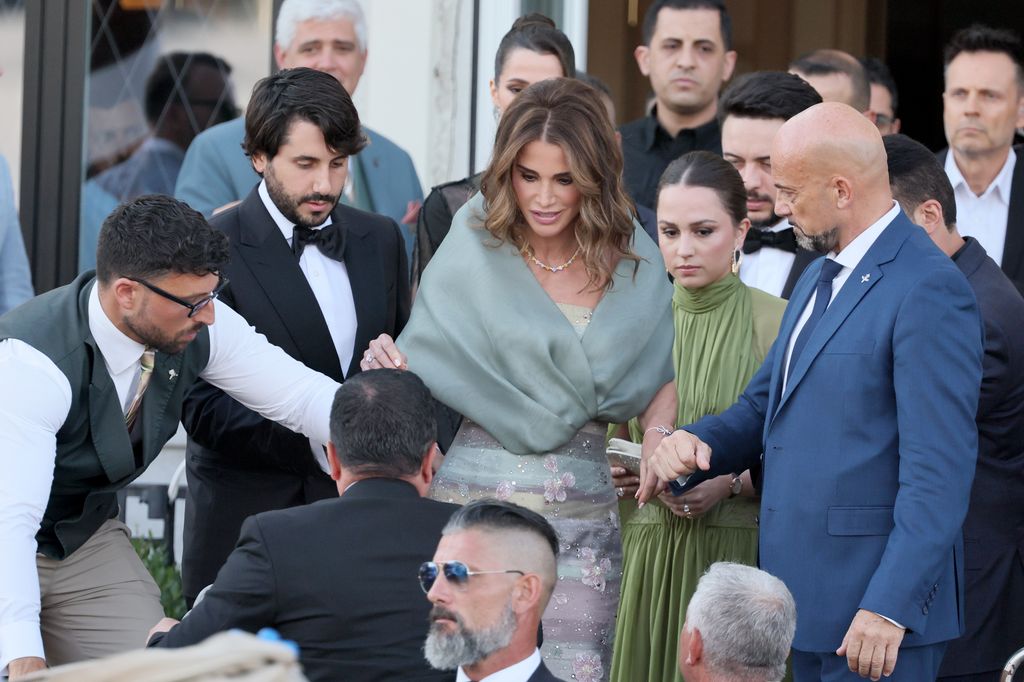 Queen Rania al Abdullah of Jordan sighting at the Jeff Bezos and Lauren Sanchez Wedding on June 27, 2025 in Venice, Italy. (Photo by Ernesto Ruscio/GC Images)