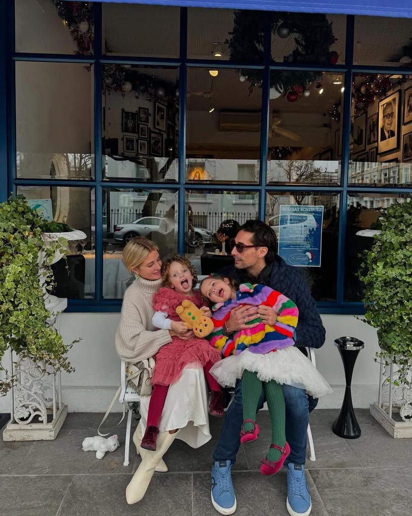 Millie Mackintosh and Hugo Taylor with their daughters, Sienna and Aurelia