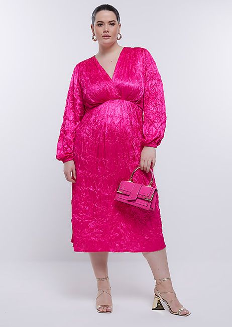 plus size pink new look dress
