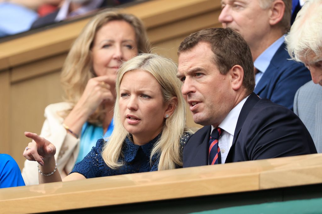 Linsday Wallace and Peter Phillips at the Wimbledon championships