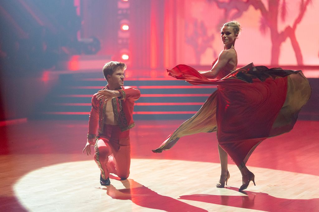 Robert Irwin and Whitney Carson perform during Rock & Roll Hall of Fame Night on Dancing with the Stars