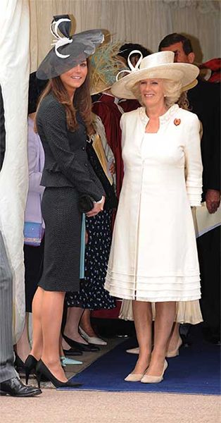 kate middleton and duchess of cornwall at old order of the garter