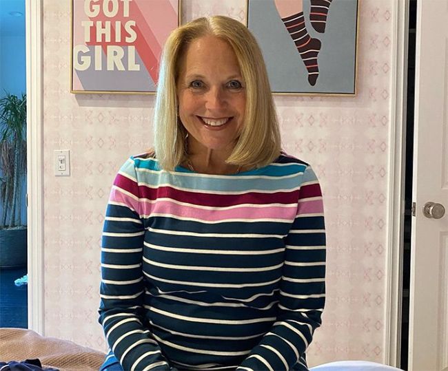 katie couric striped top